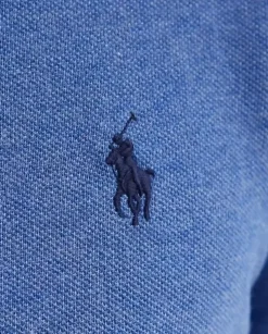 Niebieska koszulka polo Custom Slim Fit