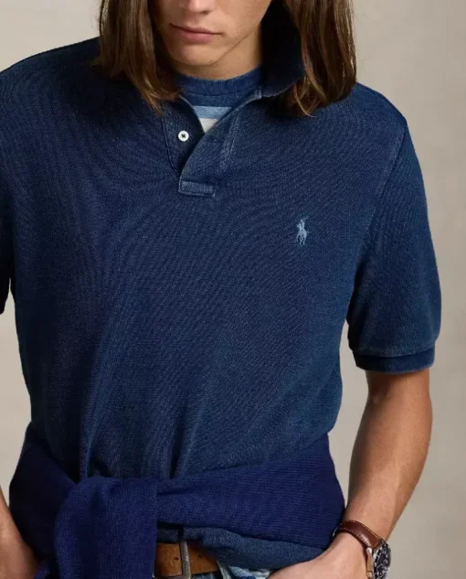 Niebieska koszulka polo Classic Fit