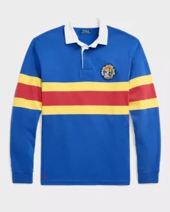 Niebieska koszulka z długim rękawem Classic Fit