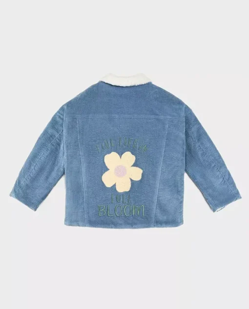 Niebieska kurtka Teddy Air Blue Flowers