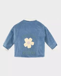 Niebieska kurtka Teddy Air Blue Flowers