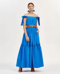 Niebieska maxi sukienka Corato