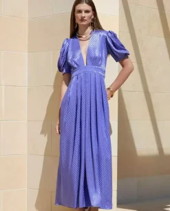 Niebieska sukienka maxi Werona