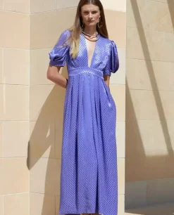 Niebieska sukienka maxi Werona