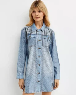 Niebieska sukienka mini