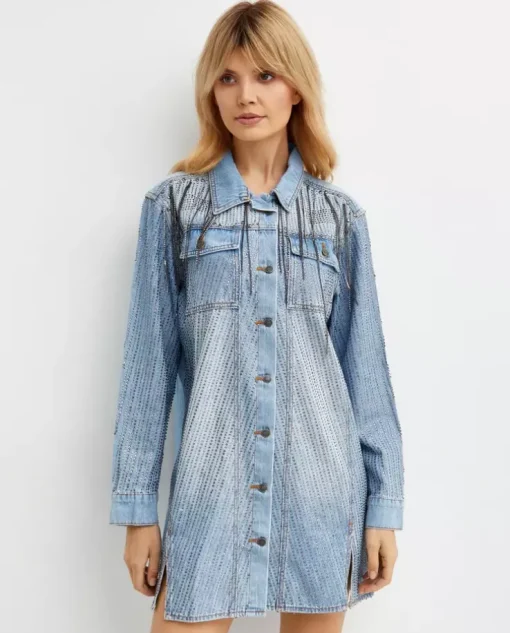 Niebieska sukienka mini