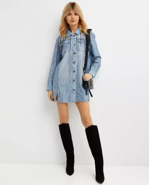 Niebieska sukienka mini