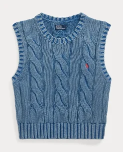Niebieski dzianinowy top