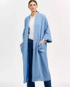 Niebieski płaszcz oversize Chlo