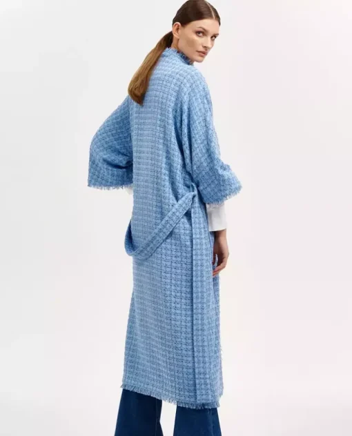 Niebieski płaszcz oversize Chlo