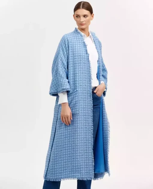 Niebieski płaszcz oversize Chlo