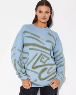 Niebieski sweter Fantasy