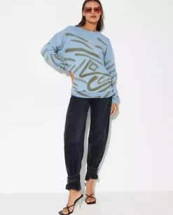 Niebieski sweter Fantasy