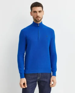 Niebieski sweter Regular Fit