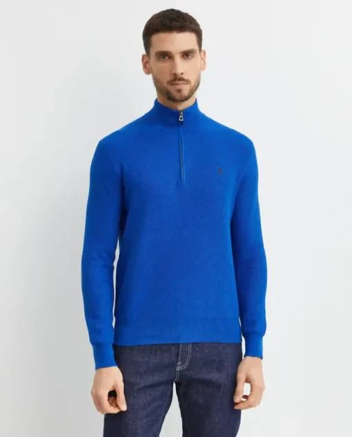 Niebieski sweter Regular Fit