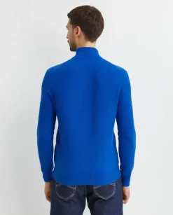 Niebieski sweter Regular Fit
