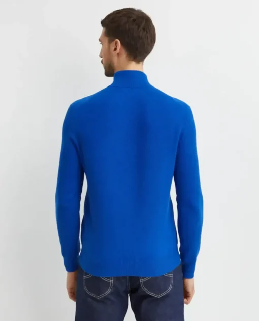 Niebieski sweter Regular Fit
