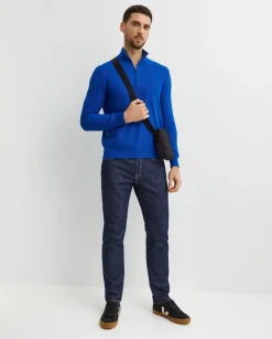 Niebieski sweter Regular Fit