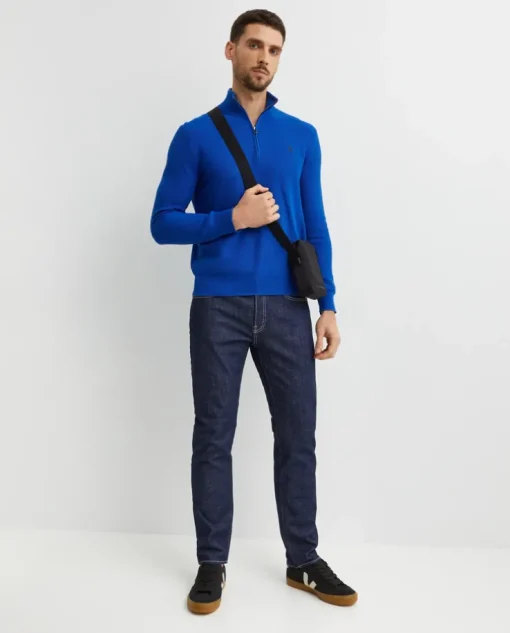 Niebieski sweter Regular Fit