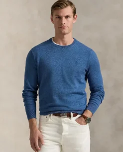 Niebieski sweter z logo