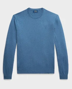 Niebieski sweter z logo