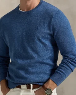 Niebieski sweter z logo