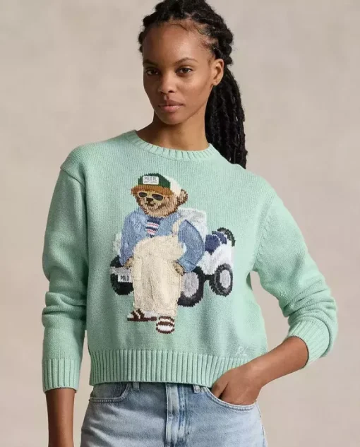Niebieski sweter z Misiem