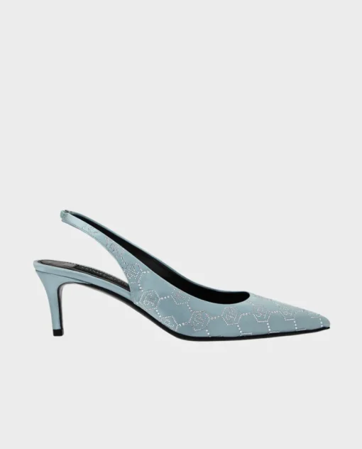 Niebieskie buty typu slingback