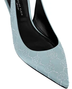 Niebieskie buty typu slingback