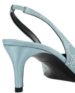 Niebieskie buty typu slingback