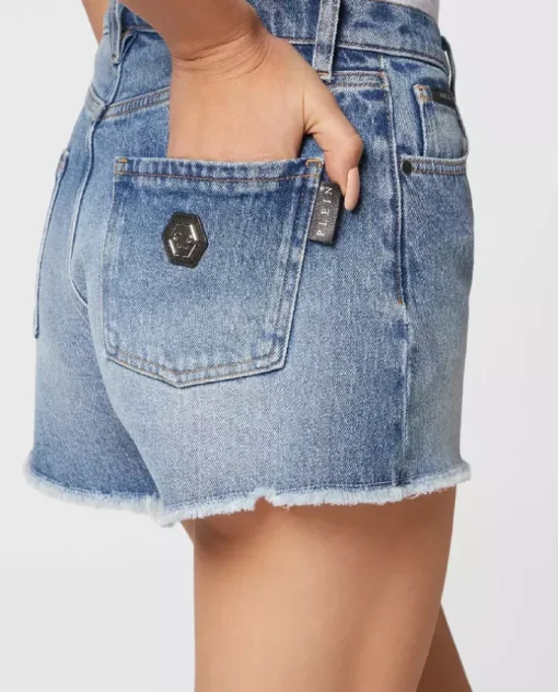 Niebieskie jeansowe spodenki Hot Pants