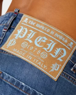Niebieskie jeansy Paisley Super Straight