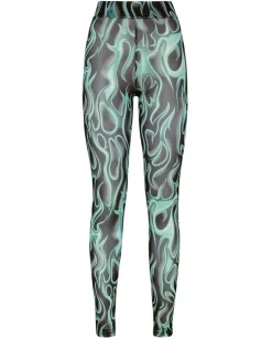 Niebieskie legginsy z nadrukiem