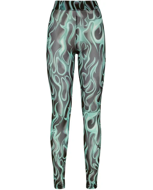Niebieskie legginsy z nadrukiem