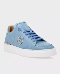 Niebieskie sneakersy Lo-Top z monogramem