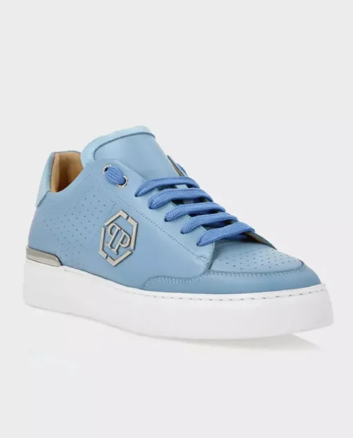 Niebieskie sneakersy Lo-Top z monogramem