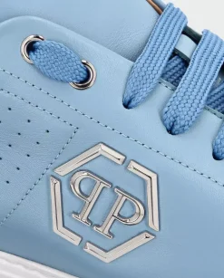Niebieskie sneakersy Lo-Top z monogramem