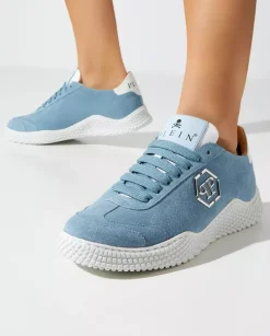 Niebieskie zamszowe sneakersy Runner