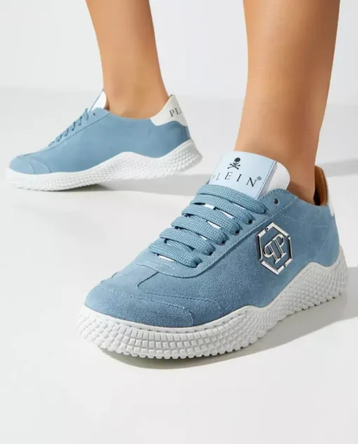 Niebieskie zamszowe sneakersy Runner