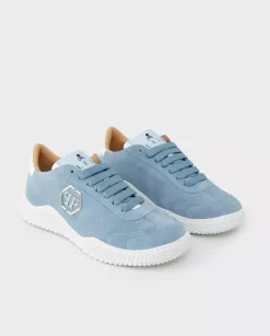 Niebieskie zamszowe sneakersy Runner