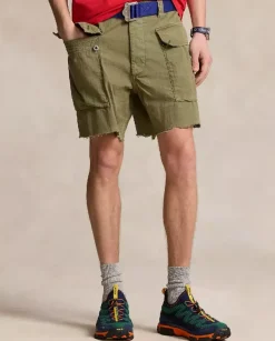 Oliwkowe szorty typu cargo