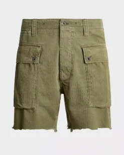Oliwkowe szorty typu cargo