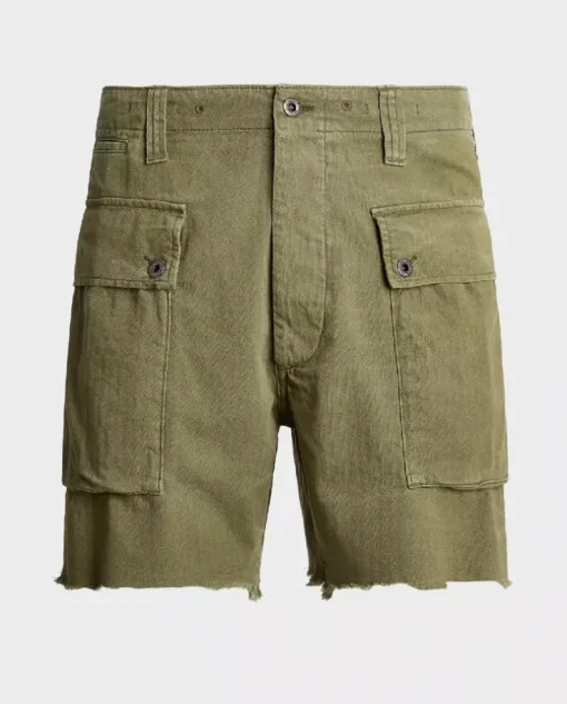 Oliwkowe szorty typu cargo