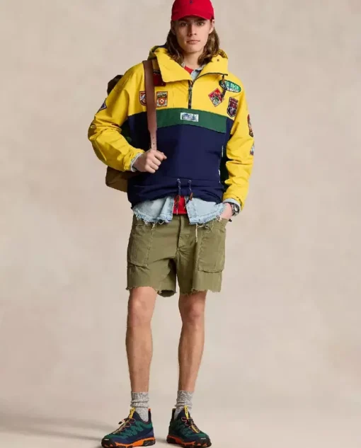 Oliwkowe szorty typu cargo