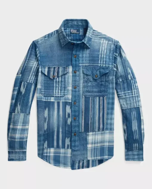 Patchworkowa koszula Classic Fit