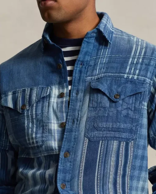 Patchworkowa koszula Classic Fit