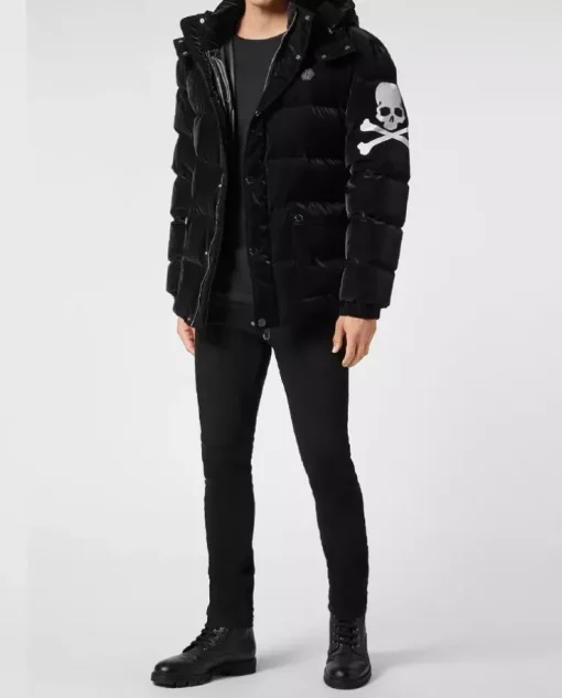 Pikowana czarna kurtka Skull&Bones