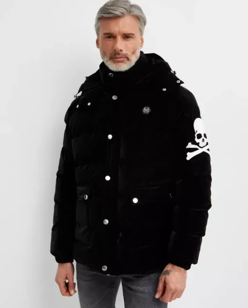 Pikowana czarna kurtka Skull&Bones