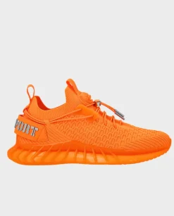 Pomarańczowe sneakersy z logo