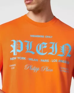 Pomarańczowy t-shirt SS z logo